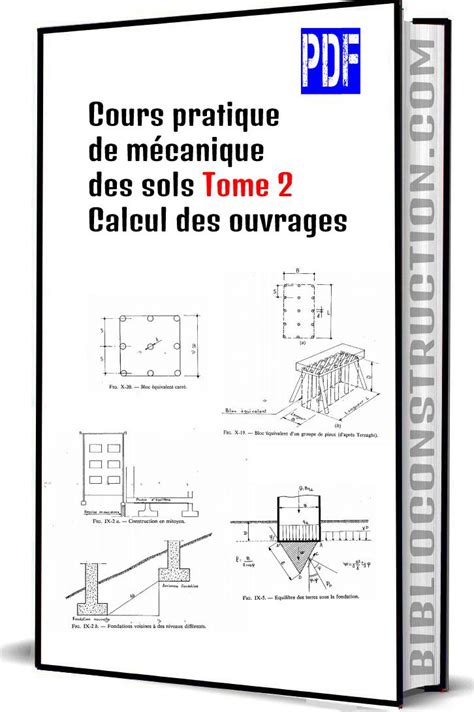 Cours Pratique De M Canique Des Sols Tome Calcul Des Ouvrages Pdf