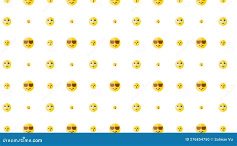 Emojis Pattern With White Background Vector Illustrator Emoji Set Of