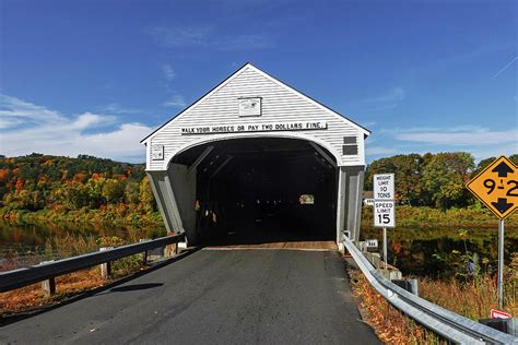 Cornish-Windsor Covered Bridge Windsor Vermont Cornish New Hampshire Connecticut River Fall ...