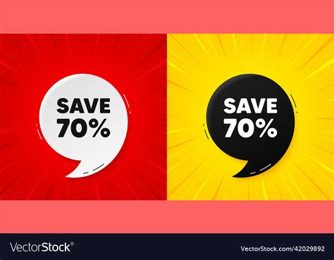 Save 70 Percent Off Sale Discount Offer Price Vector Image