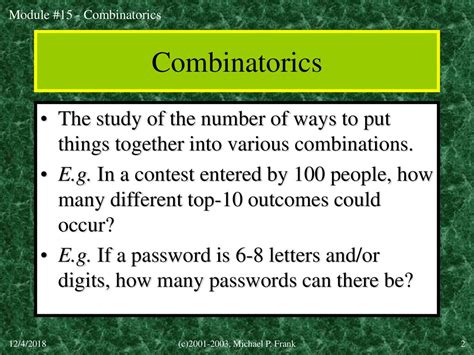 Module 15 Combinatorics Ppt Download