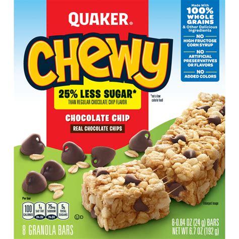 Quaker Oats Chocolate Chip Granola Bar Nutritional Information Besto Blog