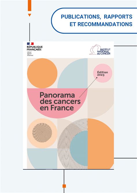 Panorama Des Cancers En France LInstitut National Du Cancer Publie L