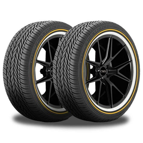 Set of 4 Vogue Custom Built Radial VIII 235/50R18 101V XL White/Gold Sidewall Tires 0.2206.124 ...