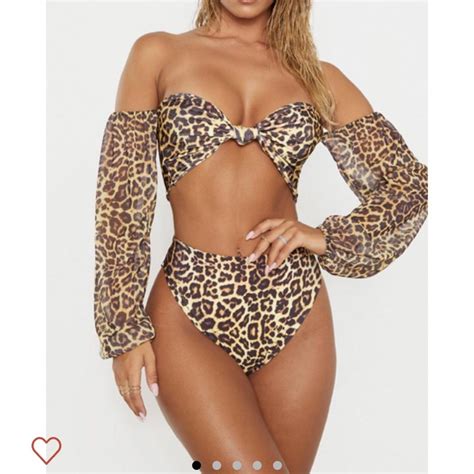 PLT Leopard Bikini Top Size 4 RRP 16 BRAND NEW Depop