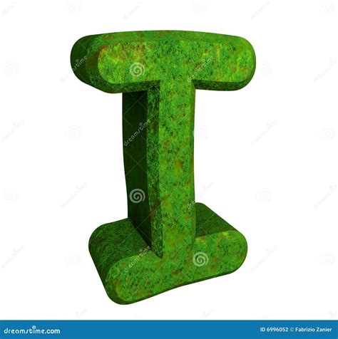 3d Lettre I Dans L Herbe Verte Illustration Stock Illustration Du