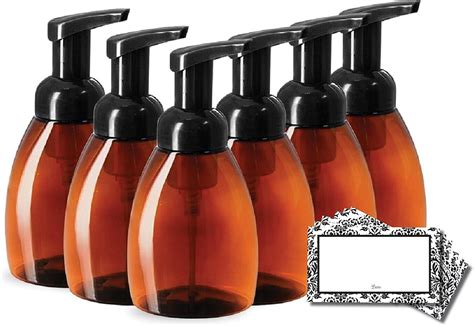 Baire Bottles Empty Foaming Hand Soap Dispenser Refillable Plastic 830 Oz Black