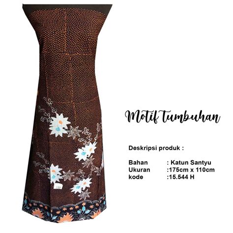 Jual Kain Batik Tulis Hitam Motif Flora Oren Seragam Batik Keluarga