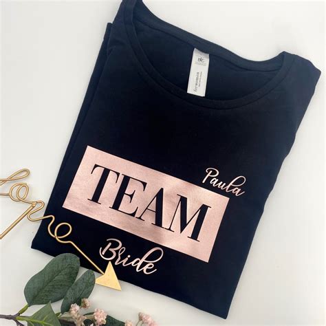 JGA T shirts Team Bride personalisierbar Tolle T Shirts für den