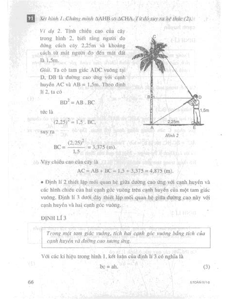 Bài 1 Một Số Hệ Thức Về Cạnh Và đường Cao Trong Tam Giác Vuông