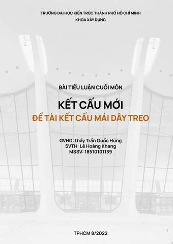 KẾT CẤU MỚI KẾT CẤU MÁI DÂY TREO by Lê Hoàng Khang Issuu