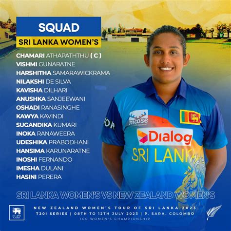 Sri Lanka Women S T20 Squad For New Zealand Series Sri Lanka Cricket