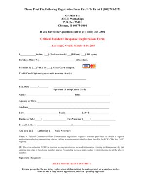 Fillable Online Aele Please Print The Following Registration Form Fax