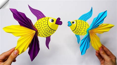 Fish Paper Craft Kites Craft Fish Crafts Craft Stick Crafts