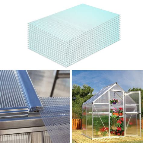 14pcs Polycarbonate Sheet Solid Twinwall Greenhouse Shed Window Panel 4mm 61 122 Ebay