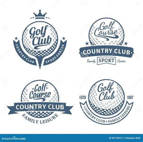 Golf Country Club Logo, Labels And Design Elements Vector Illustration ...