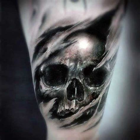 Realistic Ripped Skin Tattoo Designs For Men