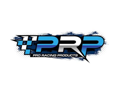 Premium Vector | Blue PRP Racing Flag Logo Design Template