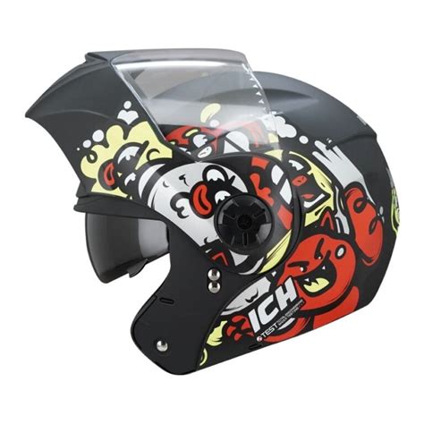 Casco Abatible Ich S Dream Negro Rojo Mate Cascos Pb