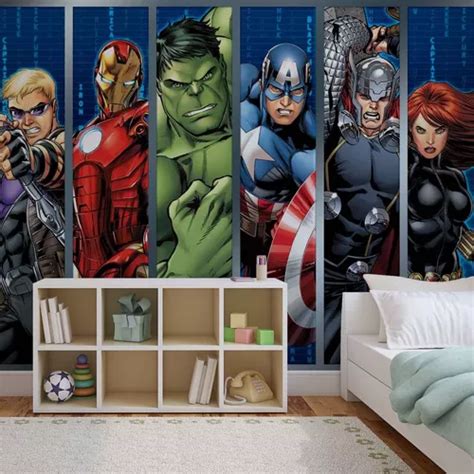 Papel Parede Adesivo Infantil Vingadores Novos Personagens