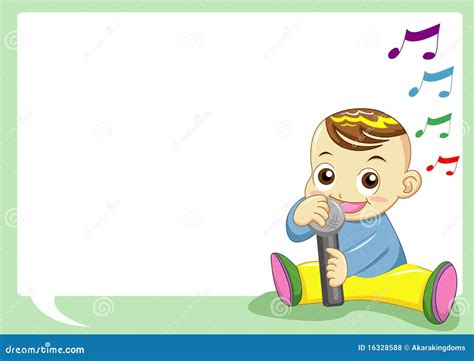 Baby singing stock vector. Illustration of background - 16328588