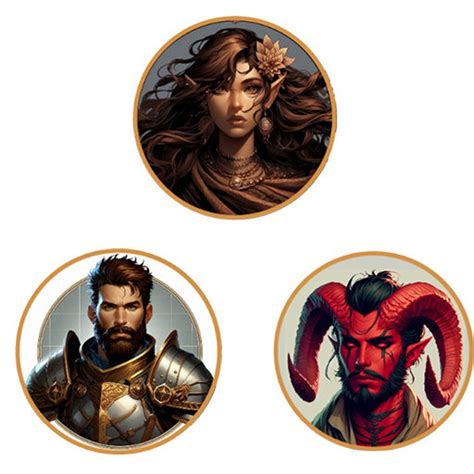 16 Dnd Tabletop Character Tokens Vtt Etsy