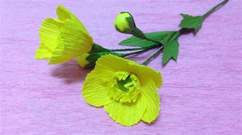 How To Make Buttercup Crepe Paper Flowers Flower Making Of Crepe