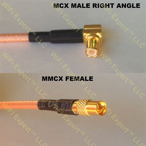 Rg Mcx Male Angle To Mmcx Female Coaxial Rf Pigtail Cable Rf