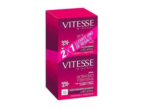 Los Gratuitos VITESSE CREMA FACIAL MINERAL ANTIEDAD SPF10 2 X 50 ML