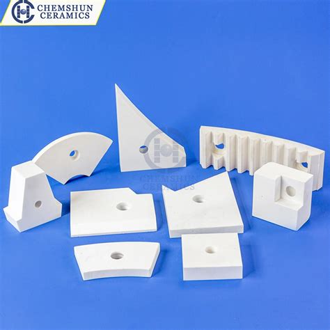 92 Al2O3 Alumina Ceramic Plate Tiles With Weldable Hole For Pneumatic