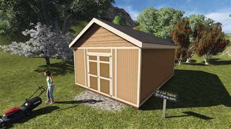 16x24 Gable Shed Plan Diy Storage Space