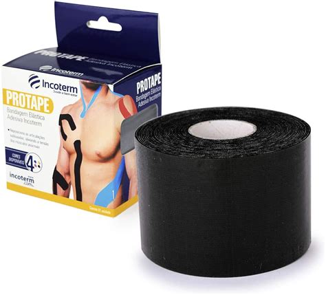 Bandagem Elastica Adesiva Protape Preto Incoterm