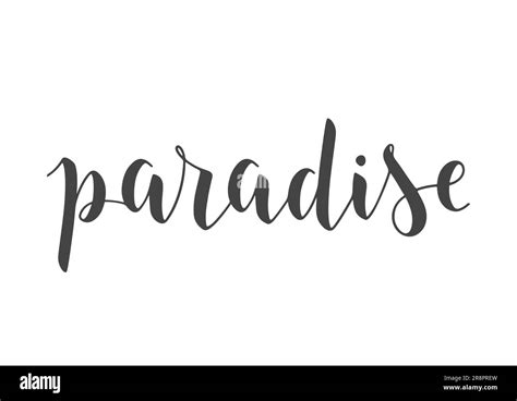 Vector Stock Illustration Handwritten Lettering Of Paradise Template