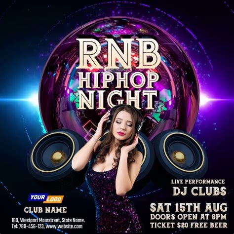 Copy Of Rnb And Hiphop Night Flyer Postermywall