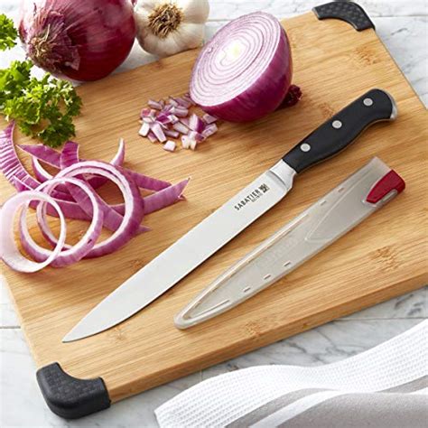 Sabatier Forged Triple Riveted Stainless Steel Slicer Knife With Edgekeeper Self Sharpening