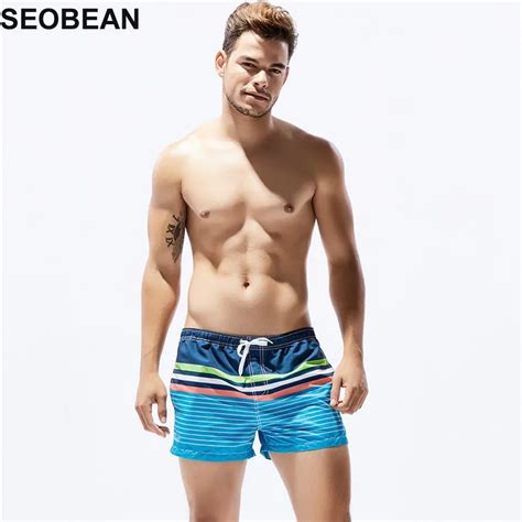 Buy Seobean Print Swimwear Men Breathable Mens