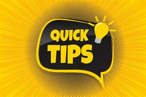 Quick Tips Badge Banner Vector With Light Bulb And Speech Bubble