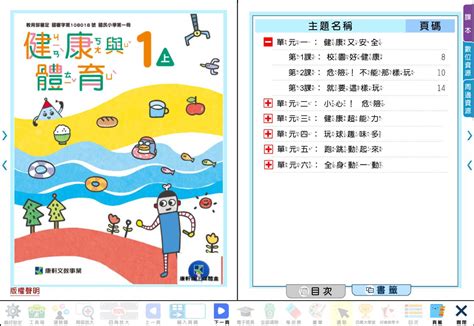 111學年上學期 國小 康軒版 健康與體育電子書 1年級 含課本、教學資源 教學光碟