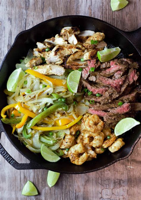 Texas Fajitas With Steak Chicken And Shrimp Delicious By Design