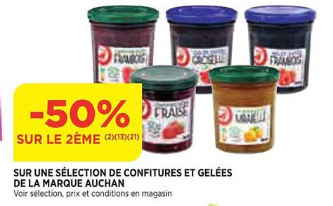 Promo S Lection De Confitures Et Gel Es De La Marque Auchan Chez Bi