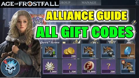 Gift Code Alliance Guide Age Of Frostfall New Age Of Frostfall