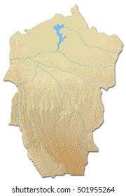 Relief Map Bandundu Democratic Republic Congo Stock Illustration