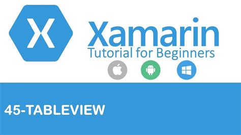 Xamarin Forms 45 TableView YouTube