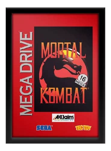 Quadro Capa Mortal Kombat Sega Mega Drive Tectoy A X Cm