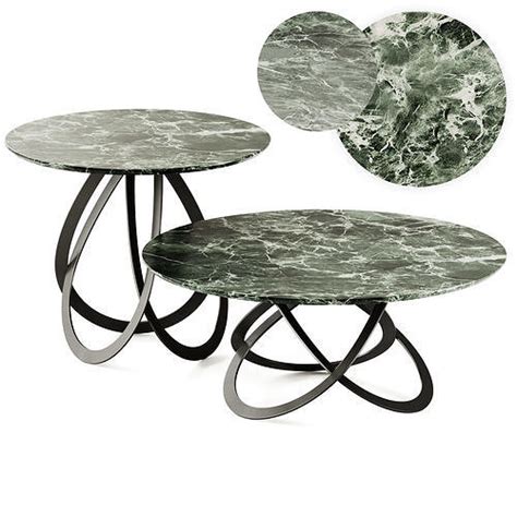 Febe Round Marble Coffee Table Set By Eforma 3d Model Cgtrader