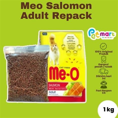 Jual Makanan Kucing Kering Dewasa Meo Salmon Repack Adult Dry Food 1 Kg