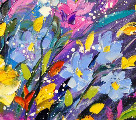 Bouquet Of Flowers For Happiness Paintings By Olha Darchuk Artist