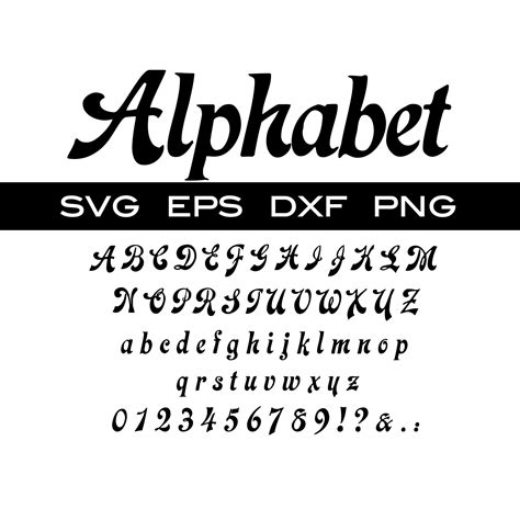 Alphabet Svg Svg Fonts Font Svg Letters Svg Silhouette Etsy