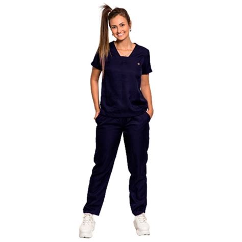 Pijama Cirúrgico Feminino Azul Marinho DANA JALECOS EXCLUSIVOS