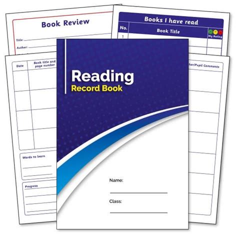 Reading Record Book Blue A5 Home Learning Reading Record